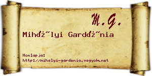 Mihályi Gardénia névjegykártya